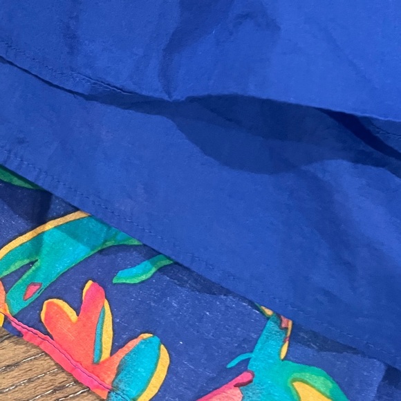 J. Crew Tropical Blur Floral A-Line Tiered Mini Skirt Sz Medium Resort Vacation - Picture 11 of 11